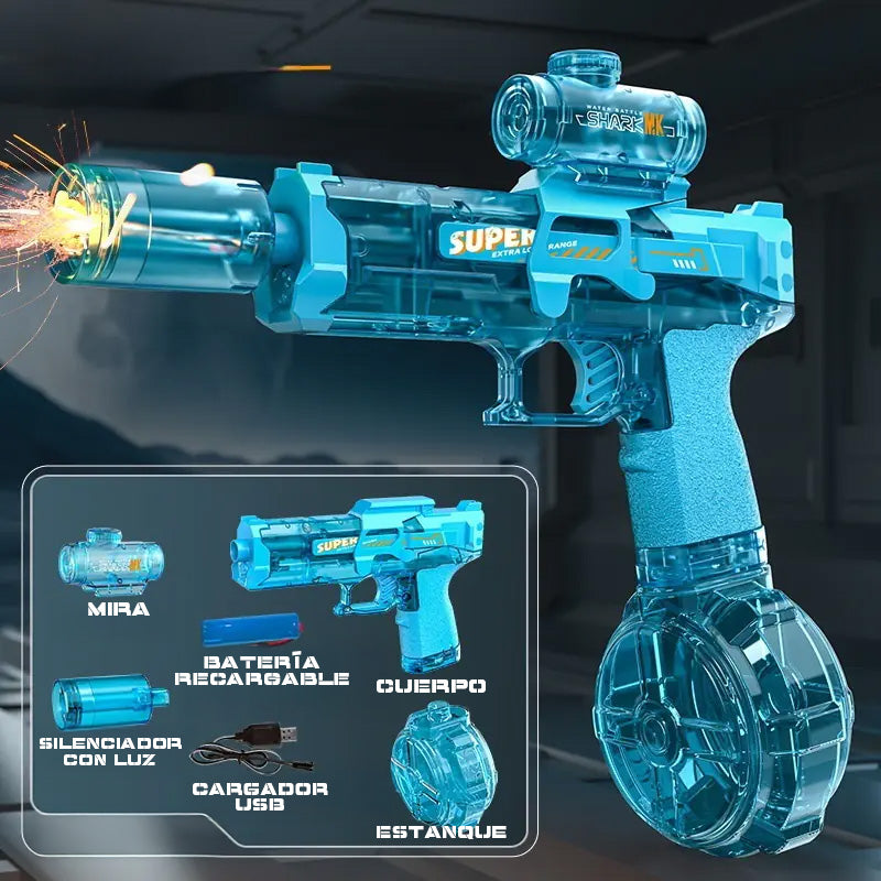 Pistola de Agua Eléctrica Ráfaga Rápida