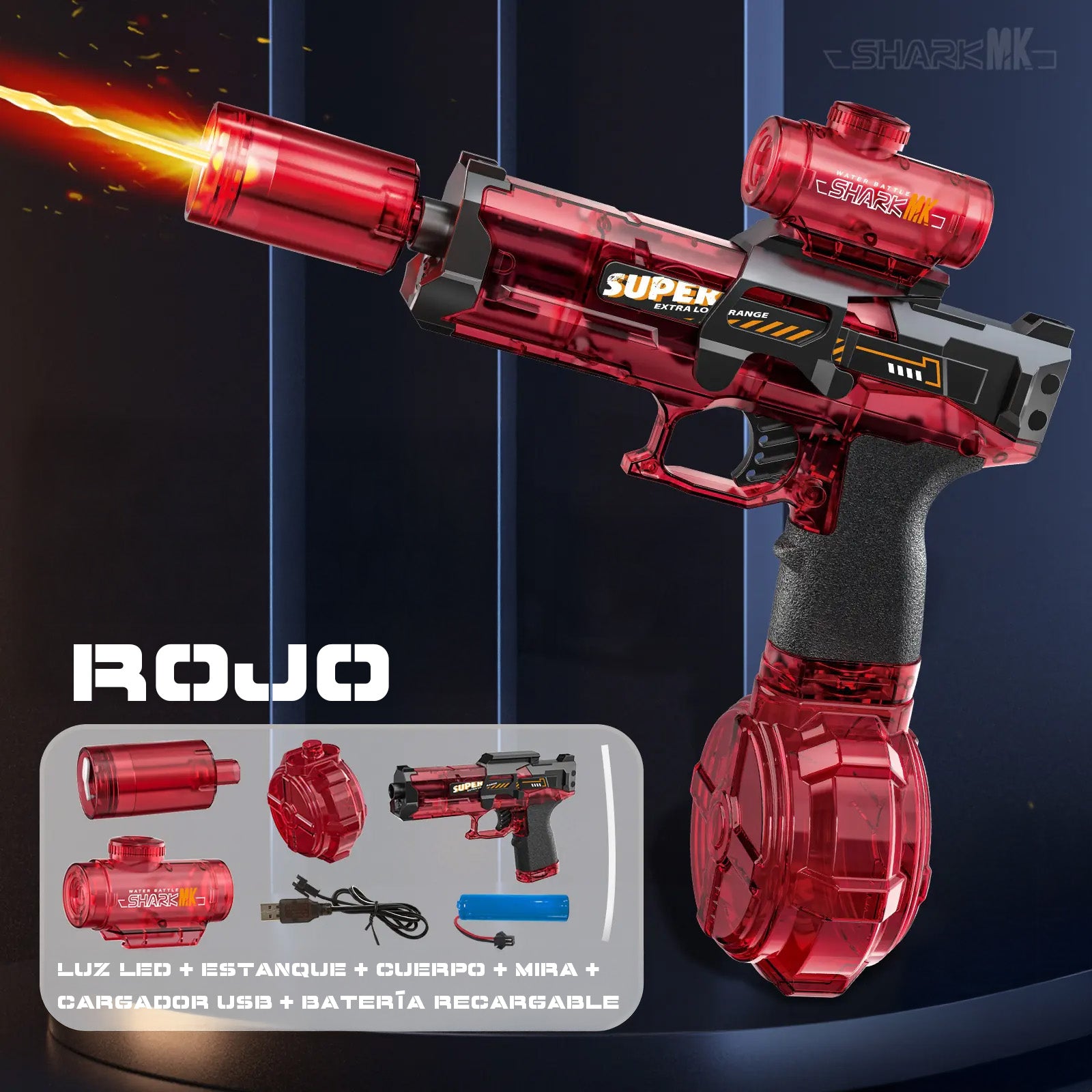 Pistola de Agua Eléctrica Ráfaga Rápida