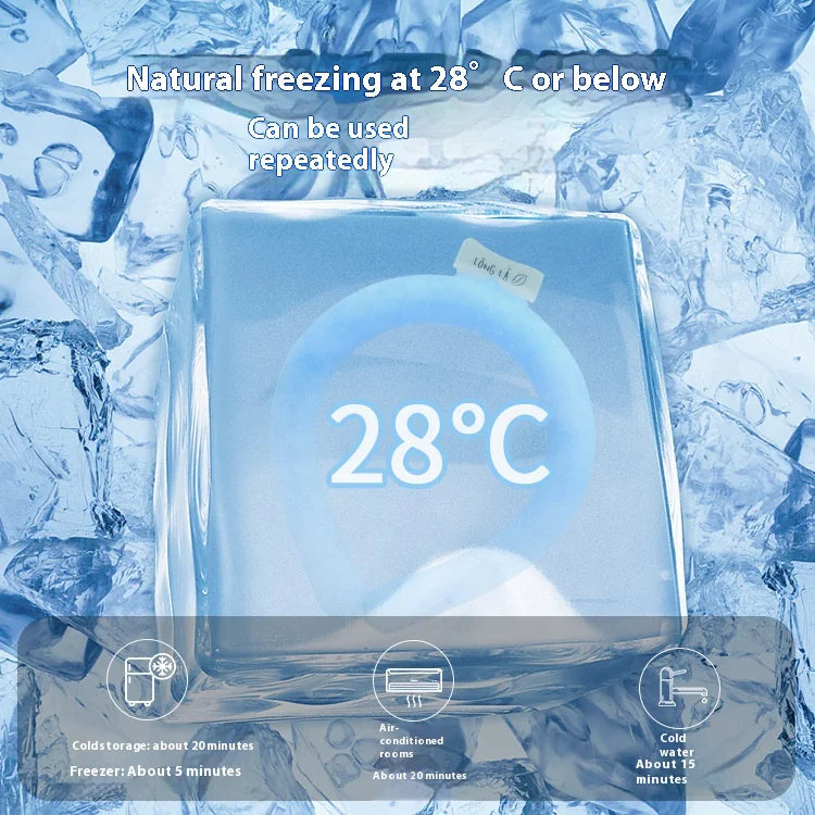 Anillo de Hielo para el Cuello – Refrescante Sin Uso de Manos para Exteriores