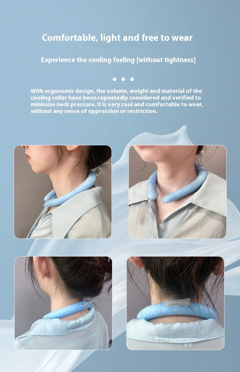 Anillo de Hielo para el Cuello – Refrescante Sin Uso de Manos para Exteriores
