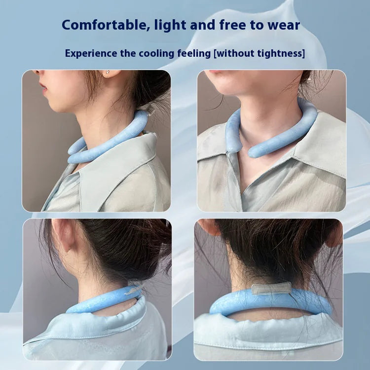 Anillo de Hielo para el Cuello – Refrescante Sin Uso de Manos para Exteriores