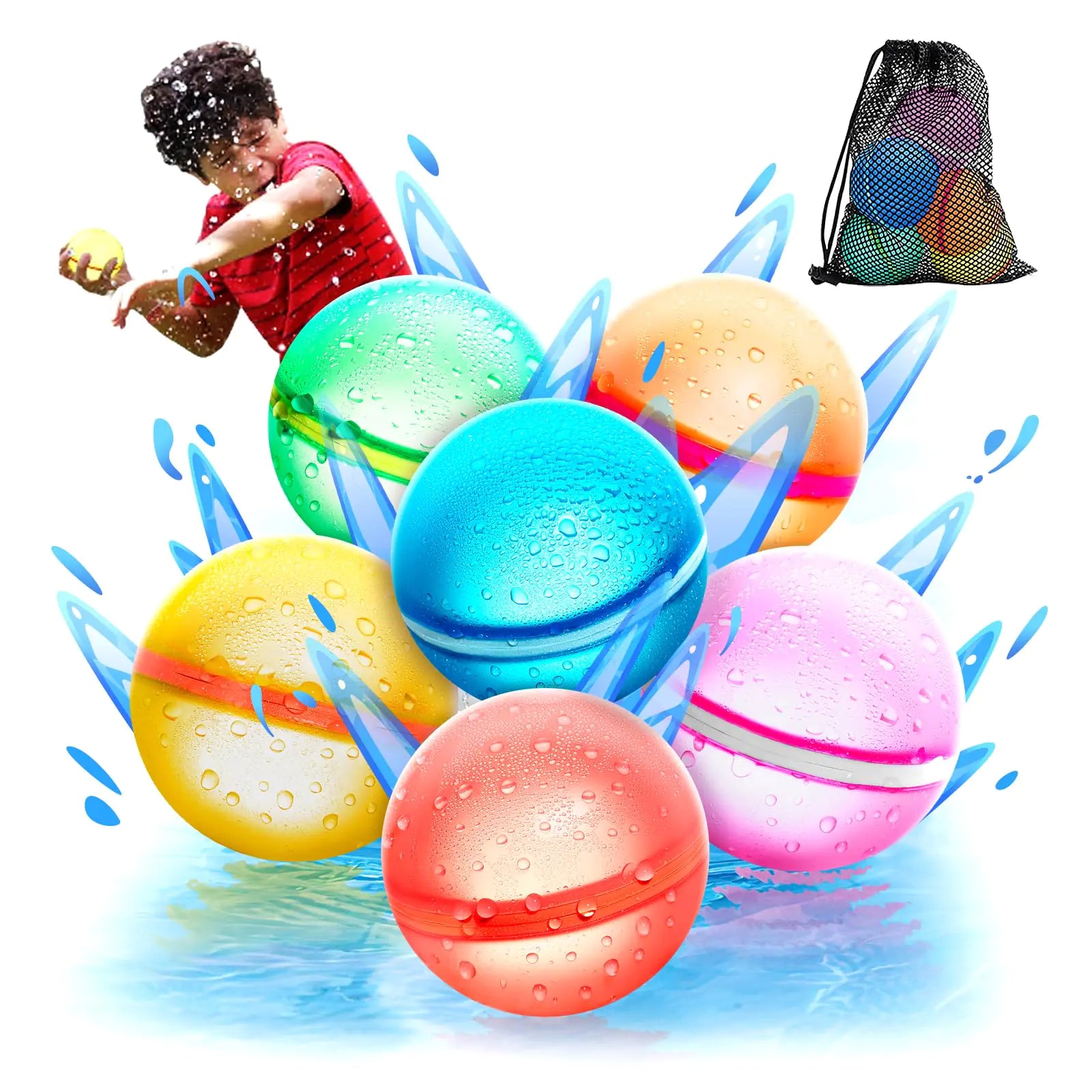 Pack de 6 Globos de Agua Reutilizables